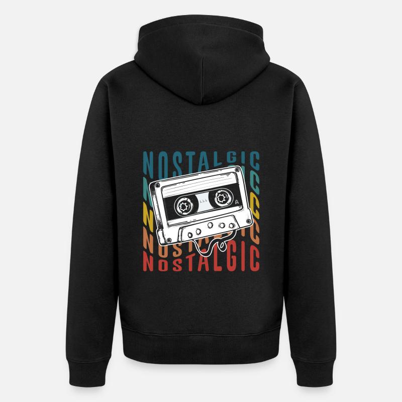 Cassette Rétro 80s Hits légendaires - Veste à capuche bio Premium Unisexe - noir