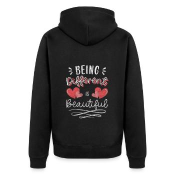 Spécial Individuel Unique - Veste à capuche bio Premium Unisexe - noir - Dos - Nico (187cm)