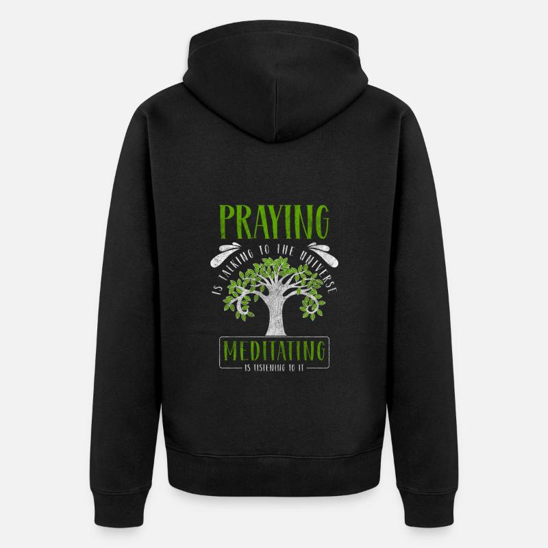 Méditation Pleine conscience Taoïsme - Veste à capuche bio Premium Unisexe - noir