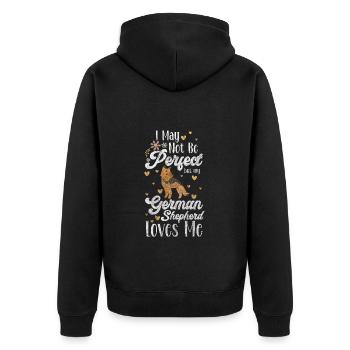 Dog Paw École de chiens - Veste à capuche bio Premium Unisexe - noir - Dos - Nico (187cm)
