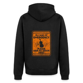 Musicians, Music, Classical, Students - Unisex Premium Organic Zip Hoodie - black - Back - Nico (187cm)