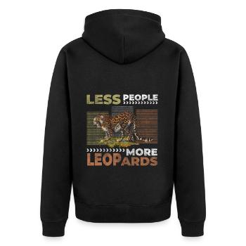 Predator Animals Big Cat Danger - Unisex Premium Organic Zip Hoodie - black - Back - Nico (187cm)
