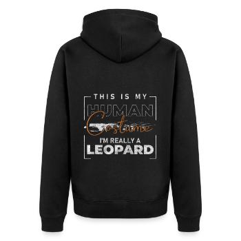 Predator Wild Animal Danger - Unisex Premium Organic Zip Hoodie - black - Back - Nico (187cm)
