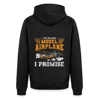 Avion Hobby Aviator Flight - Veste à capuche bio Premium Unisexe - noir - Dos - Nico (187cm)