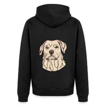 Dog Owner Puppy Dog School Dog Lover - Unisex Premium Organic Zip Hoodie - black - Back - Nico (187cm)