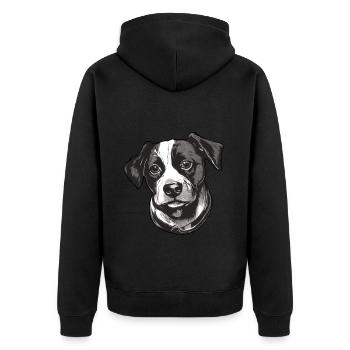 Propriétaires de chiens Sports canins Amis à quatre pattes - Veste à capuche bio Premium Unisexe - noir - Dos - Nico (187cm)