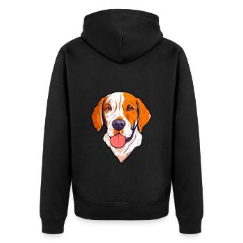 Propriétaire de chien Maître chiot - Veste à capuche bio Premium Unisexe - noir - Dos - Nico (187cm)