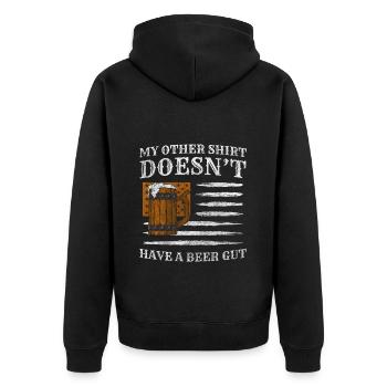 Bar Hopping Bière Boissons - Veste à capuche bio Premium Unisexe - noir - Dos - Nico (187cm)