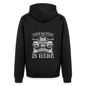 Security Door Concert Danger - Unisex Premium Organic Zip Hoodie - black - Back - Nico (187cm)