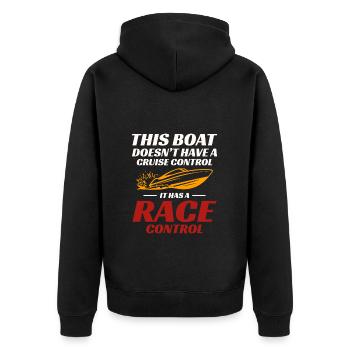 Speedboat Racing for Drivers and Powerboat Fans - Unisex Premium Organic Zip Hoodie - black - Back - Nico (187cm)