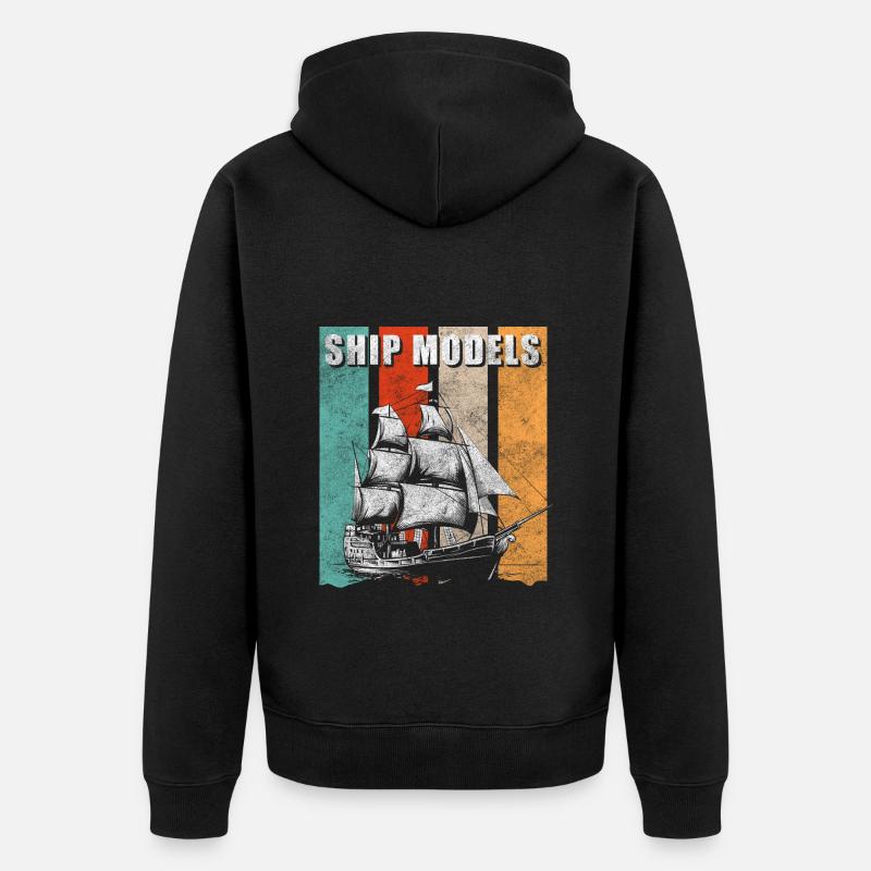 Schiff Modellbauer RC Schiff Skipper - Unisex Premium Bio Zip Hoodie - Schwarz