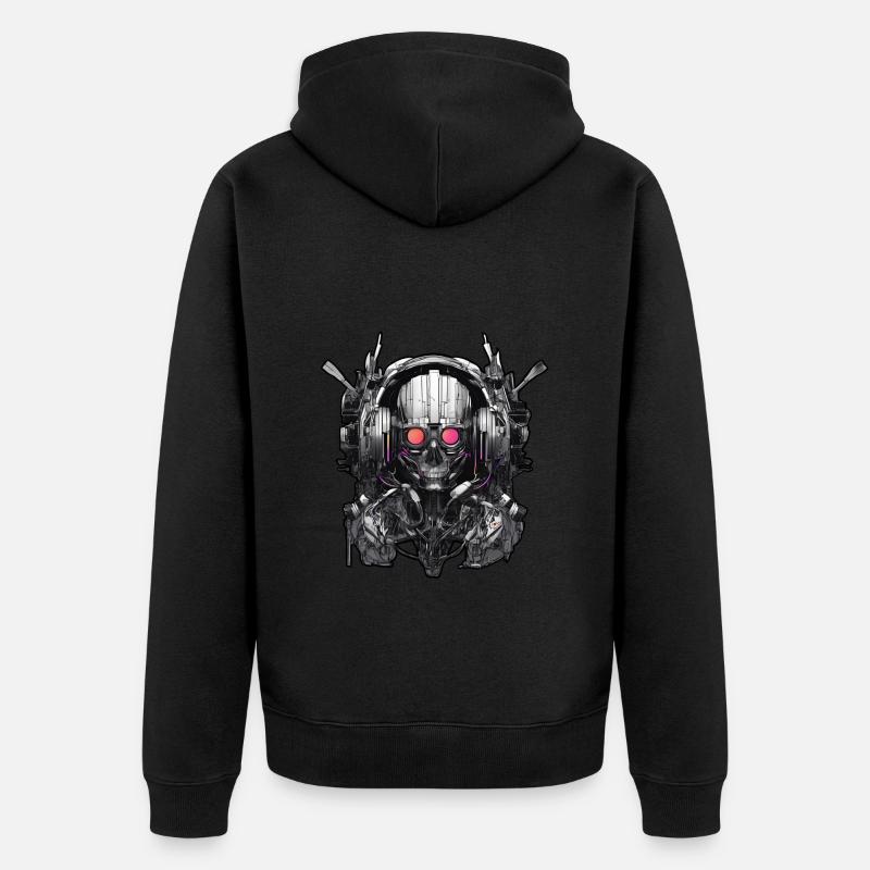 Techno Dance Music Future Space - Veste à capuche bio Premium Unisexe - noir