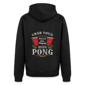 Pong Jeu à boire Winner Liqueur - Veste à capuche bio Premium Unisexe - noir - Dos - Nico (187cm)