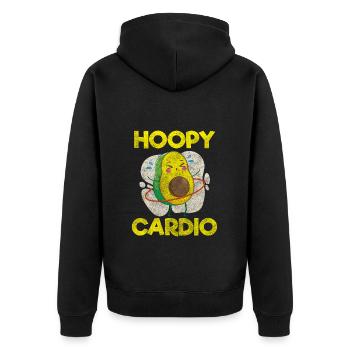 Hullern Hula Training Sport - Unisex Premium Organic Zip Hoodie - black - Back - Nico (187cm)