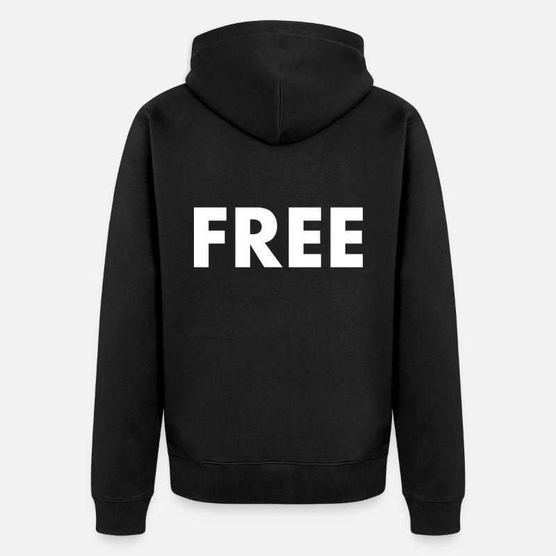 Free - Unisex Premium Bio Zip Hoodie - Schwarz