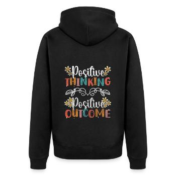 Détente Corps Beauté Humaine - Veste à capuche bio Premium Unisexe - noir - Dos - Nico (187cm)