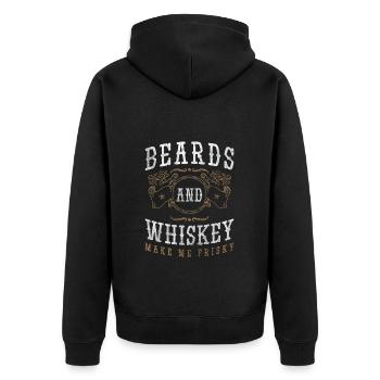 Alcohol Drinking Bartender Classic - Unisex Premium Organic Zip Hoodie - black - Back - Nico (187cm)