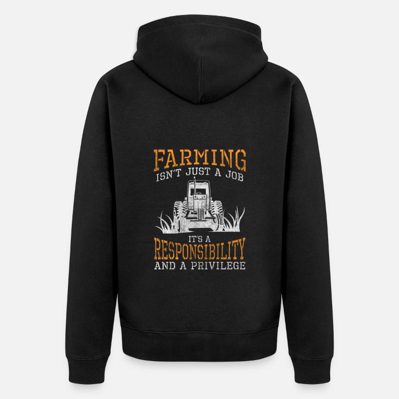 Ferme fermière Pitchfork Vocation - Veste à capuche bio Premium Unisexe - noir