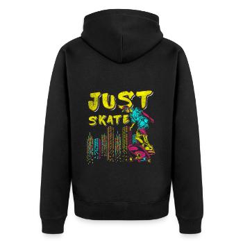 Graffiti Wall Design Écriture manuscrite - Veste à capuche bio Premium Unisexe - noir - Dos - Nico (187cm)