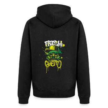 Graffiti Art Fashion Eye-catching - Unisex Premium Organic Zip Hoodie - black - Back - Nico (187cm)