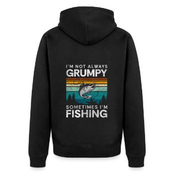 Leurre Angler Hobby Trip - Veste à capuche bio Premium Unisexe - noir - Dos - Nico (187cm)