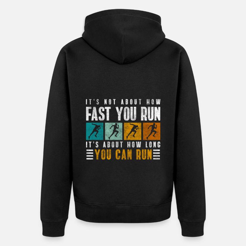 Coureurs Sprint Athletic Jogging - Veste à capuche bio Premium Unisexe - noir