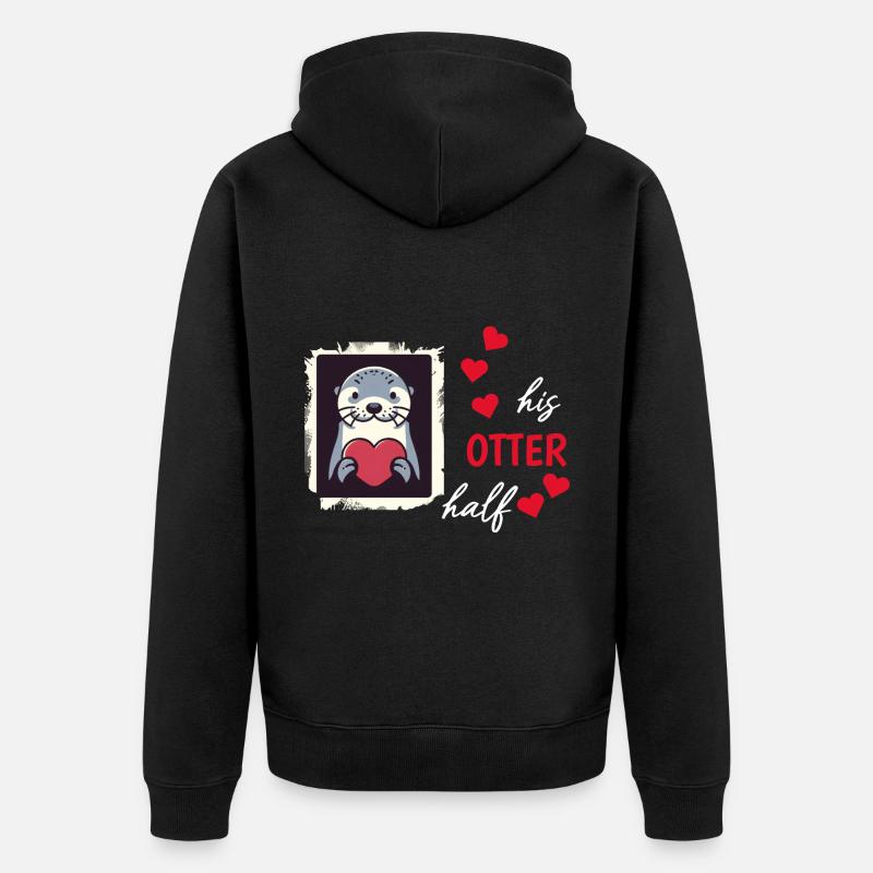 Otter half liebe geschenk - Unisex Premium Bio Zip Hoodie - undefined
