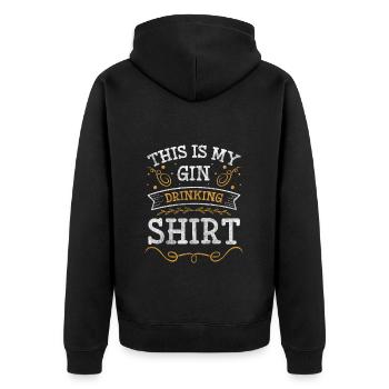 Party Party Drink - Unisex Premium Organic Zip Hoodie - black - Back - Nico (187cm)