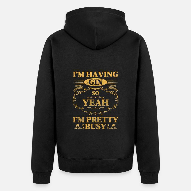 Alcool Drunkard Longsdrinks - Veste à capuche bio Premium Unisexe - noir