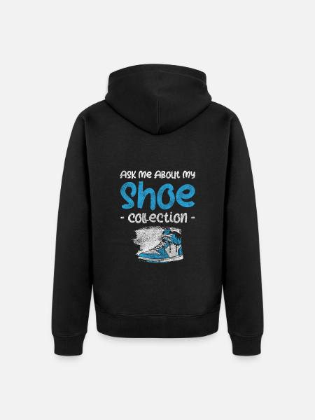 Schuh Sammler Modisch Sucht - Unisex Premium Bio Zip Hoodie - Schwarz