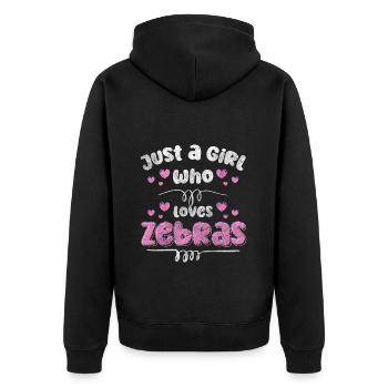 Zoo de protection des espèces de Zebra Crossing - Veste à capuche bio Premium Unisexe - noir - Dos - Nico (187cm)
