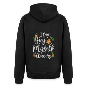 Fleurs Sentant L'amour Festival D'été - Veste à capuche bio Premium Unisexe - noir - Dos - Nico (187cm)