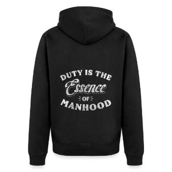 Men's Day celebrate honour - Unisex Premium Organic Zip Hoodie - black - Back - Nico (187cm)