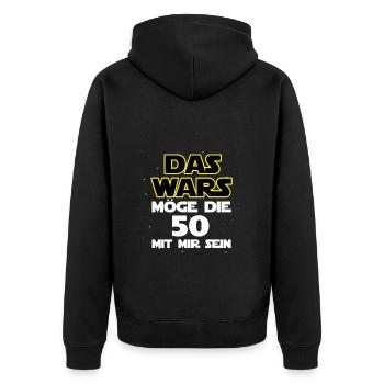 That's it - May the 50 be with me - Unisex Premium Organic Zip Hoodie - black - Back - Nico (187cm)