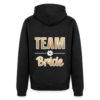 Équipe Bride Bachelorette - Veste à capuche bio Premium Unisexe - noir - Dos - Nico (187cm)
