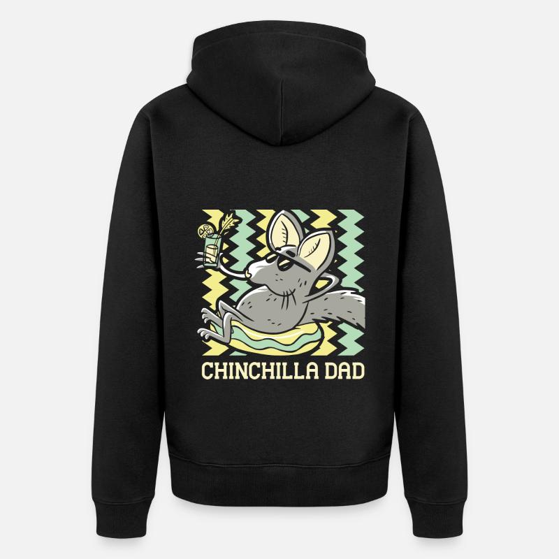 Chinchilla Papa - Veste à capuche bio Premium Unisexe - noir