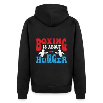 Boxe Boxer Arts Martiaux Boxe Ring Gants de Boxe - Veste à capuche bio Premium Unisexe - noir - Dos - Nico (187cm)