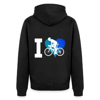 Vélo de route Vélo de route Vélo de route Cyclisme sur route féminin - Veste à capuche bio Premium Unisexe - noir - Dos - Nico (187cm)