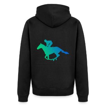 Équitation Équitation Équitation Hommes - Veste à capuche bio Premium Unisexe - noir - Dos - Nico (187cm)