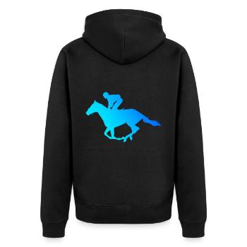 Dressour Cavaliers d’équitation femmes Chasse - Veste à capuche bio Premium Unisexe - noir - Dos - Nico (187cm)