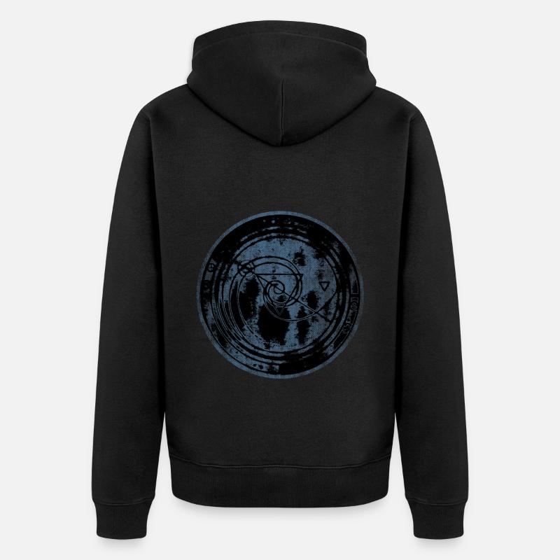 Rune Rune Spirale Fibonacci - Veste à capuche bio Premium Unisexe - noir