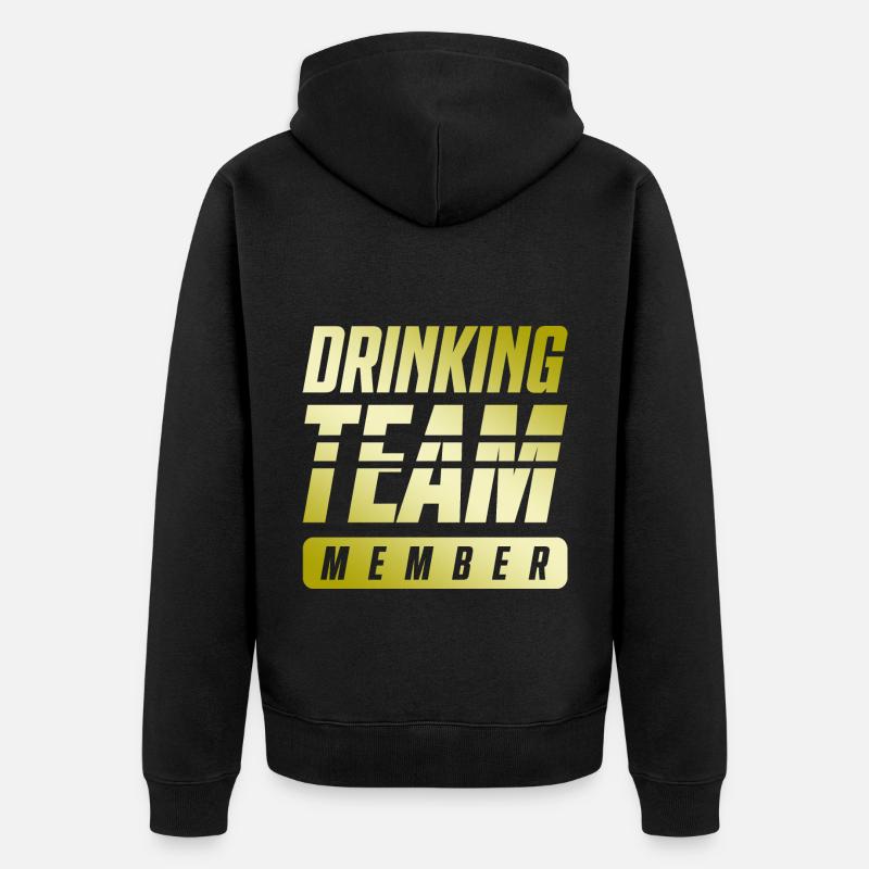 Équipe de consommation d’alcool - Veste à capuche bio Premium Unisexe - noir