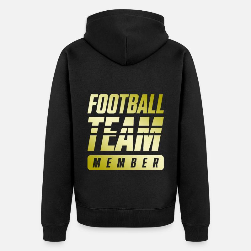 Équipe de football - Veste à capuche bio Premium Unisexe - noir