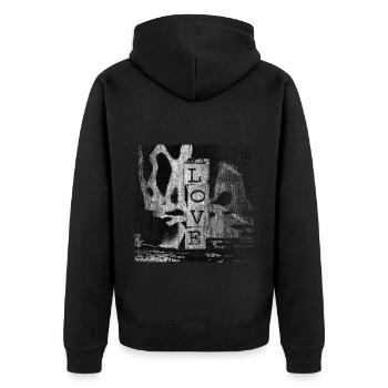 Dear Dice Players - Unisex Premium Organic Zip Hoodie - black - Back - Nico (187cm)