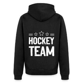 Équipe de hockey - Veste à capuche bio Premium Unisexe - noir - Dos - Nico (187cm)