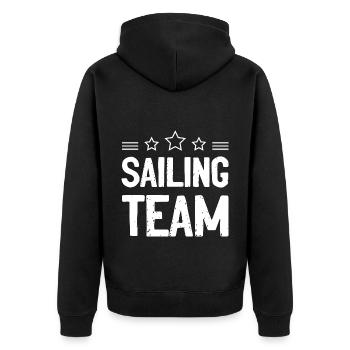 Équipe de voile - Veste à capuche bio Premium Unisexe - noir - Dos - Nico (187cm)