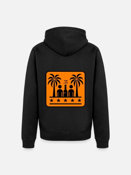Drinking Beach Party - Unisex Premium Bio Zip Hoodie - Schwarz