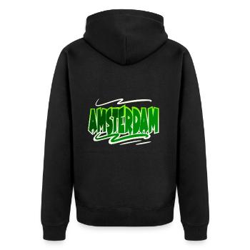 Amsterdam - Veste à capuche bio Premium Unisexe - noir - Dos - Nico (187cm)