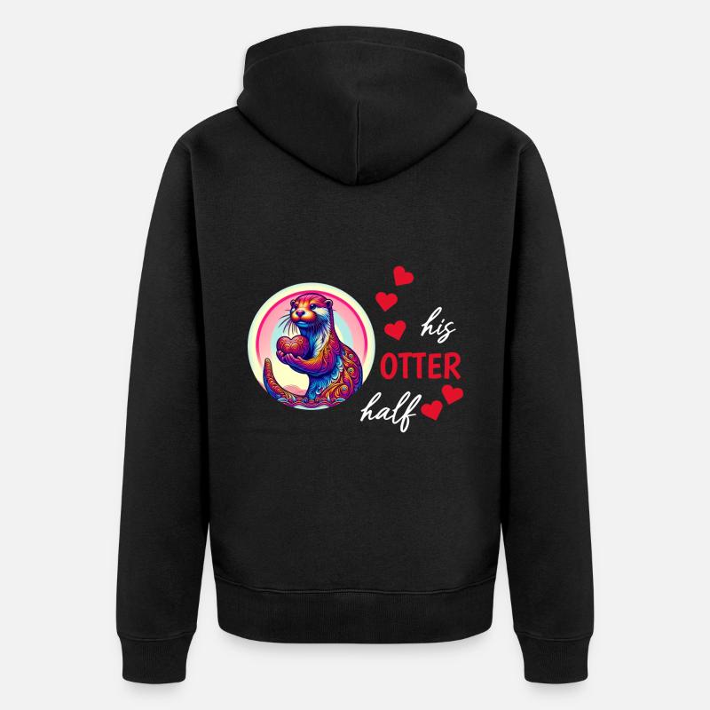 Otter half liebe geschenk - Unisex Premium Bio Zip Hoodie - undefined