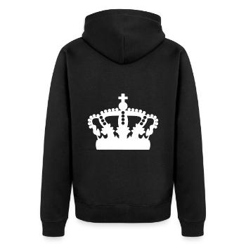 couronne - Veste à capuche bio Premium Unisexe - noir - Dos - Nico (187cm)